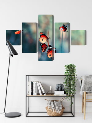 Ljuddämpande tavla - Colorful butterflies