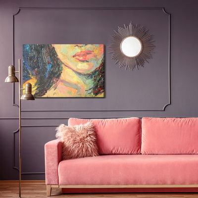 Ljuddämpande tavla - A female face in an abstract