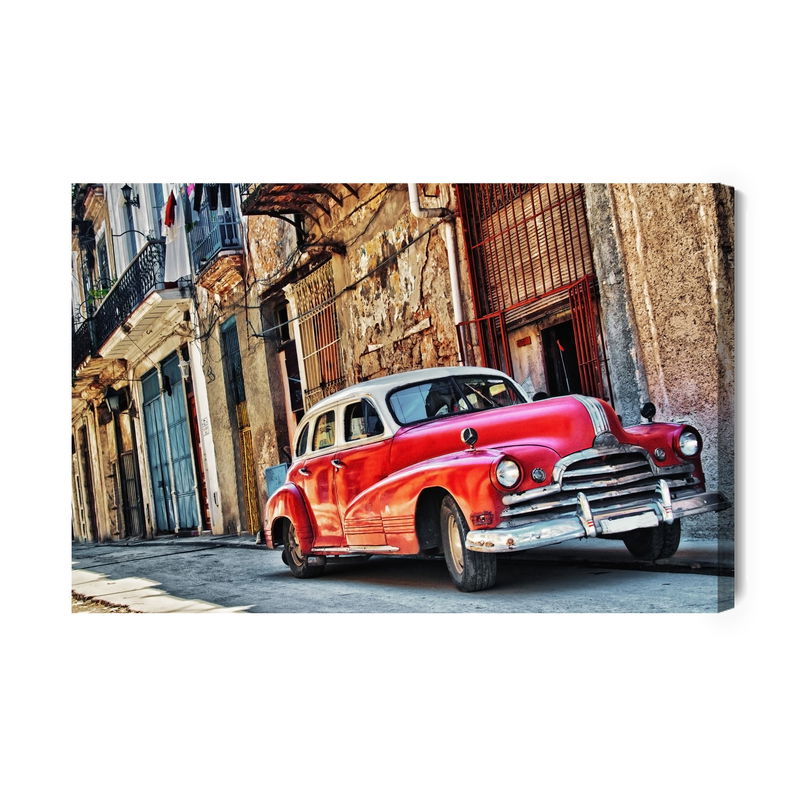 Ljuddämpande tavla - Retro car and architecture