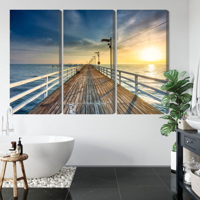 Ljuddämpande tavla - Wooden pier on the baltic sea