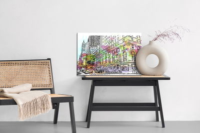 Ljuddämpande tavla - New York city buildings