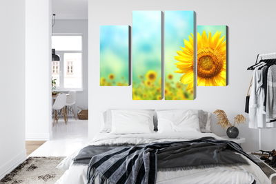 Ljuddämpande tavla - Decorative 3d sunflower