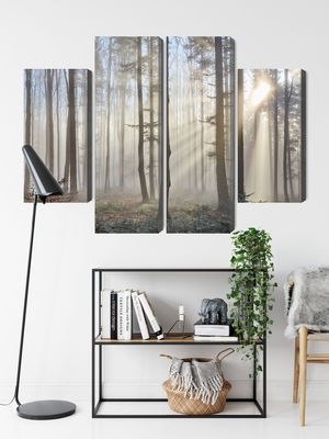 Ljuddämpande tavla - Sunrise in the woods