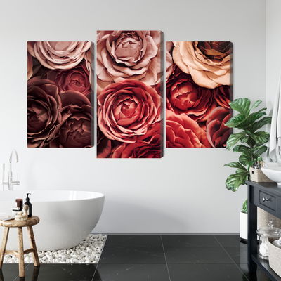 Ljuddämpande tavla - Colorful flowers close up 3d