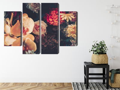 Ljuddämpande tavla - Multi-colored flowers