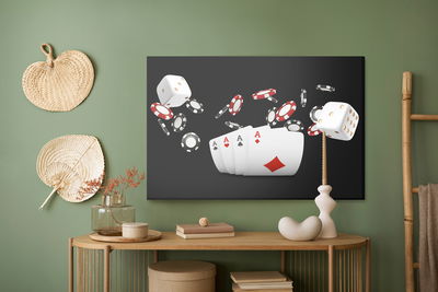Ljuddämpande tavla - Aces with chips