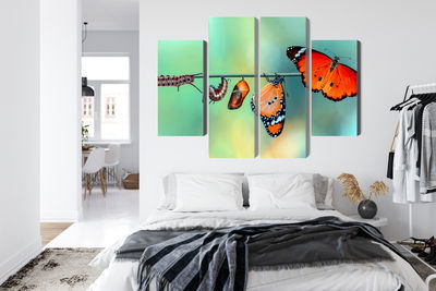 Ljuddämpande tavla - Colorful caterpillars