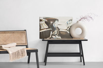 Ljuddämpande tavla - Old cars in vintage style