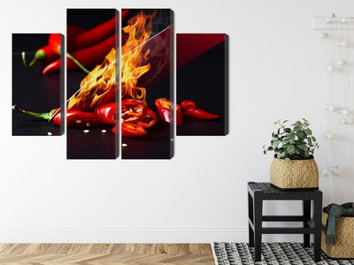 Ljuddämpande tavla - Burning knife