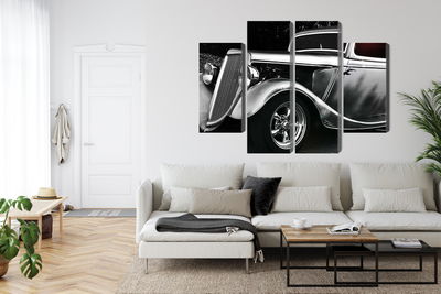 Ljuddämpande tavla - Vintage style hot rod car