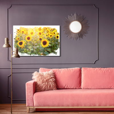 Ljuddämpande tavla - The sunflower field