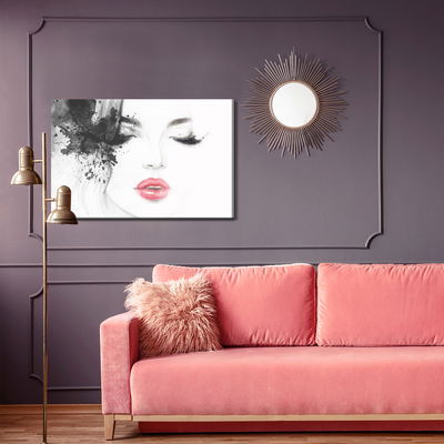 Ljuddämpande tavla - Female abstract face