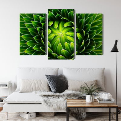 Ljuddämpande tavla - Green plant on a macro scale