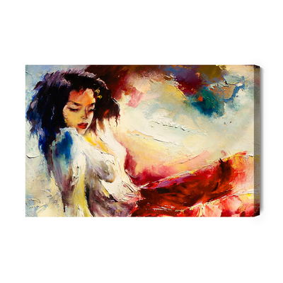 Ljuddämpande tavla - Oil painting of a beautiful