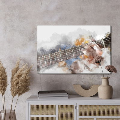 Ljuddämpande tavla - Abstract guitar in hands