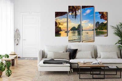 Ljuddämpande tavla - Sunset on a beach in thailand