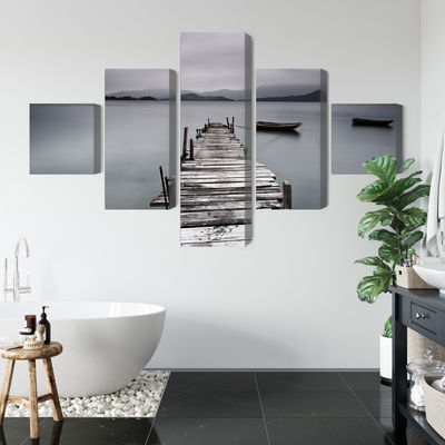 Ljuddämpande tavla - Misty lake