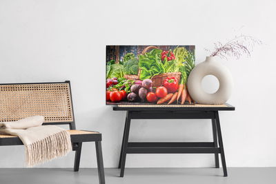Ljuddämpande tavla - Rich basket of vegetables