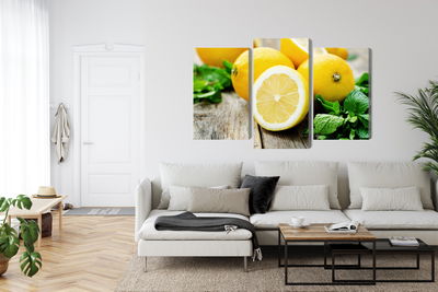 Ljuddämpande tavla - Lemon with mint