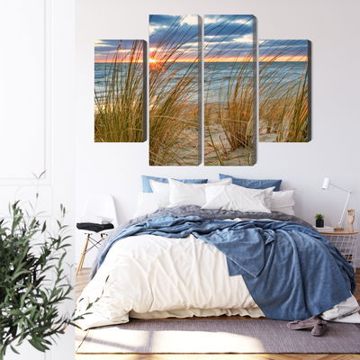 Ljuddämpande tavla - Sunrise on the beach of rügen