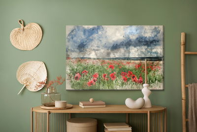 Ljuddämpande tavla - Watercolor landscape