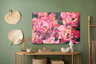 Ljuddämpande tavla - Abstract painting of roses