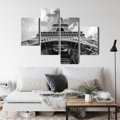 Ljuddämpande tavla - Paris eiffel tower black