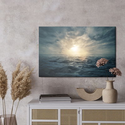 Ljuddämpande tavla - Sunset on a stormy sea