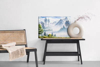 Ljuddämpande tavla - Watercolour mountain