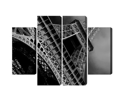 Ljuddämpande tavla - Black and white eiffel tower