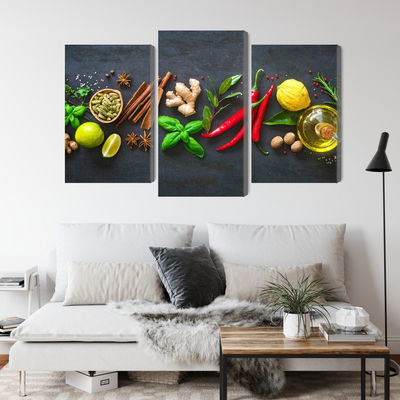 Ljuddämpande tavla - Fresh aromatic spices