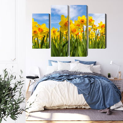 Ljuddämpande tavla - Daffodil field 3d