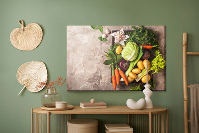 Ljuddämpande tavla - Vegetables on concrete