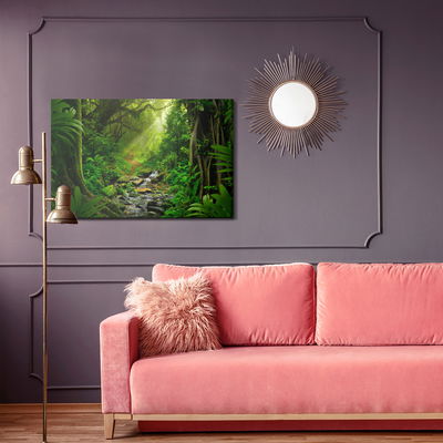 Ljuddämpande tavla - 3d rainforest