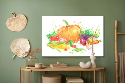 Ljuddämpande tavla - Pumpkin with vegetables