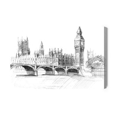 Ljuddämpande tavla - Sketch of the London skyline