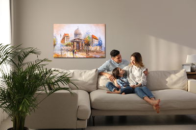 Ljuddämpande tavla - Paris streets as painted