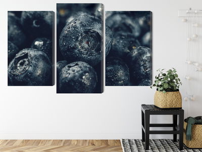 Ljuddämpande tavla - Blueberries close up 3d