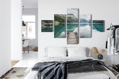 Ljuddämpande tavla - View of the lovatnet lake