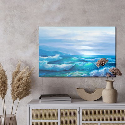 Ljuddämpande tavla - Rough sea waves