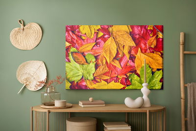 Ljuddämpande tavla - Leaves in autumn colors