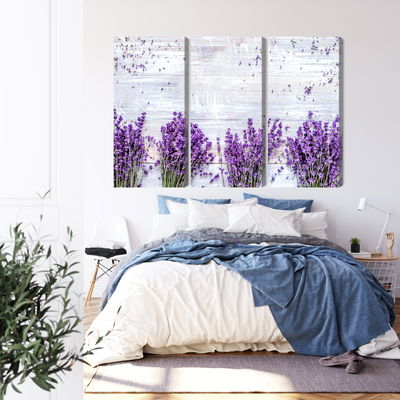 Ljuddämpande tavla - Lavender flowers on a rustic