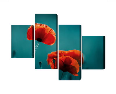 Ljuddämpande tavla - Macro poppies