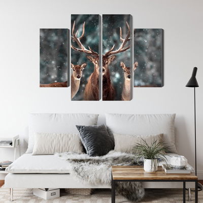 Ljuddämpande tavla - A deer and two does