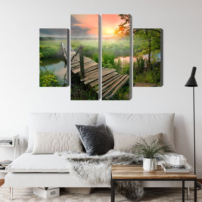 Ljuddämpande tavla - Meadow at dawn