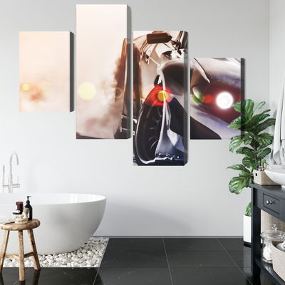 Ljuddämpande tavla - Black drifting 3d car