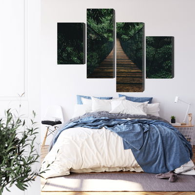 Ljuddämpande tavla - Wooden suspension bridge