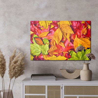 Ljuddämpande tavla - Leaves in autumn colors