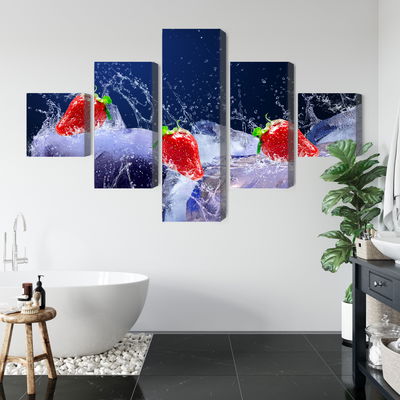 Ljuddämpande tavla - Strawberries on ice