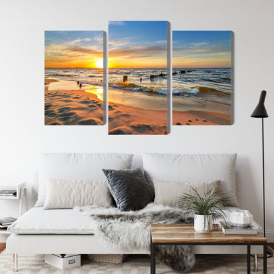 Ljuddämpande tavla - Baltic sea at sunset